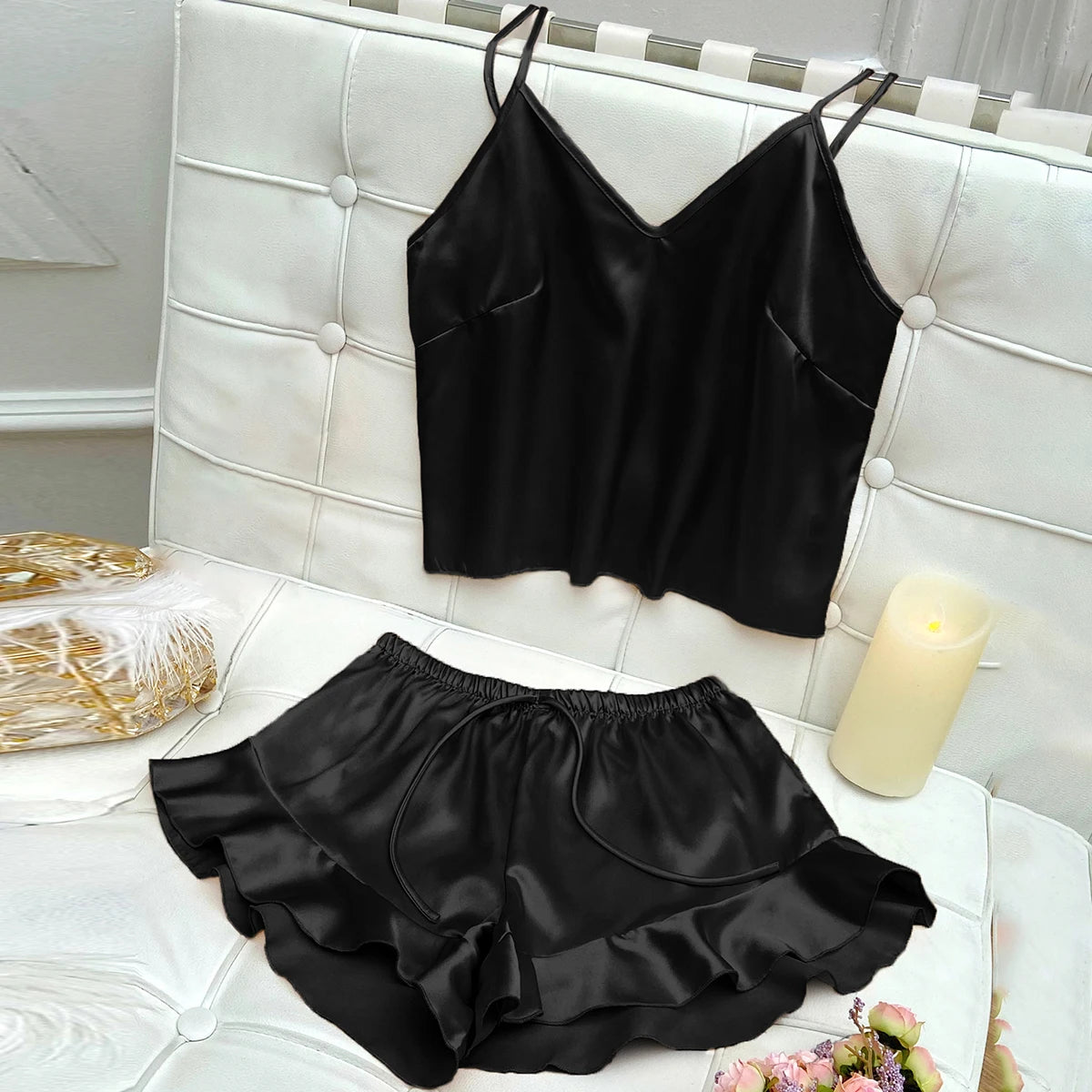 Women's Satin Cami Pajama Set